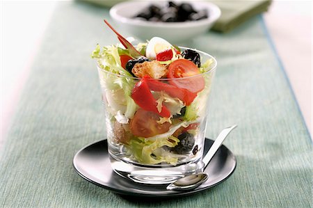 Mediterranean salad in a glass Stock Photo - Premium Royalty-Free, Code: 659-07598113