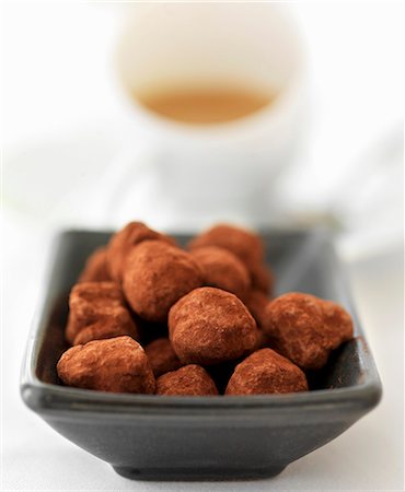 simsearch:841-06805239,k - Chocolate truffles with coffee Stock Photo - Premium Royalty-Free, Code: 659-07609782