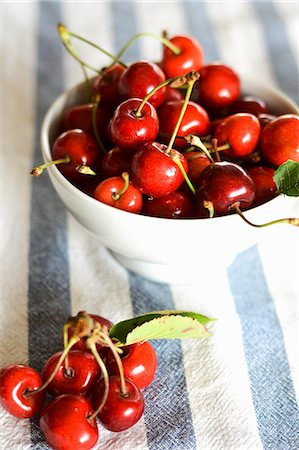 simsearch:659-07597339,k - Cherries in a white porcelain bowl Stock Photo - Premium Royalty-Free, Code: 659-07958749