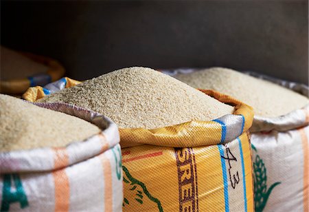 simsearch:845-05838996,k - Three sacks of rice Stock Photo - Premium Royalty-Free, Code: 659-07958799