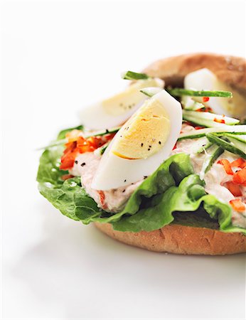 An egg and tuna sandwich Stock Photo - Premium Royalty-Free, Code: 659-07958985
