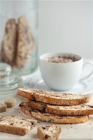 sweet   no people - Biscotti and coffee Stock Photo - Premium Royalty-Free, Code: 659-08147515