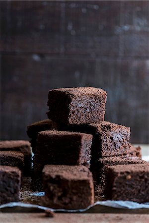 sweet   no people - A pile of brownies Stock Photo - Premium Royalty-Free, Code: 659-08147999