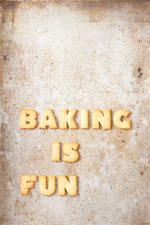 simsearch:659-08147216,k - The words 'Baking is fun' made from biscuit letters Stock Photo - Premium Royalty-Free, Code: 659-08418873