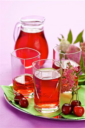 simsearch:659-06495307,k - Cherry juice in glasses and a jug Stock Photo - Premium Royalty-Free, Code: 659-08419206