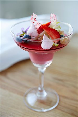 simsearch:659-07069181,k - Strawberry pannacotta with summer berrys and meringues Stock Photo - Premium Royalty-Free, Code: 659-08896706