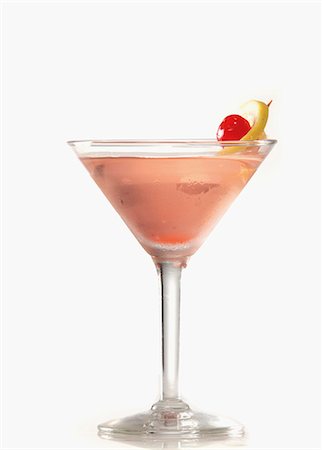 simsearch:659-01850296,k - A pink cocktail on a white surface Stock Photo - Premium Royalty-Free, Code: 659-08904230