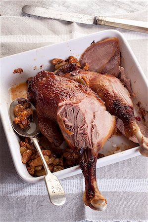 simsearch:659-01857024,k - Roast legs of goose with raisins and walnuts Stock Photo - Premium Royalty-Free, Code: 659-08905828