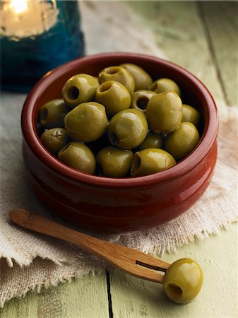 Pitted green olives Stock Photo - Premium Royalty-Free, Code: 659-08902998