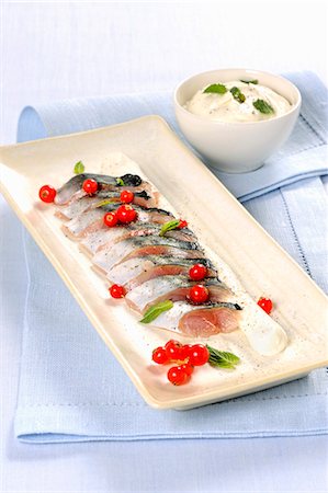simsearch:659-06373404,k - Marinated mackerel with redcurrants Stock Photo - Premium Royalty-Free, Code: 659-08940549