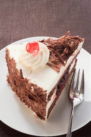 simsearch:659-01848790,k - Piece of Black Forest gateau Stock Photo - Premium Royalty-Free, Code: 659-01846279