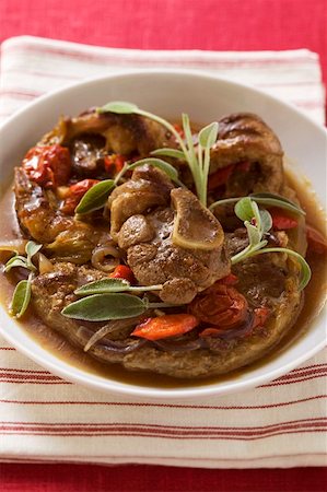 shin - Osso buco with tomatoes and sage Stock Photo - Premium Royalty-Free, Code: 659-01847107