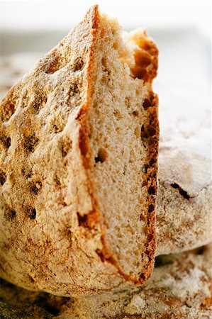 rye bread - Piece of rustic flatbread Stock Photo - Premium Royalty-Free, Code: 659-01843027