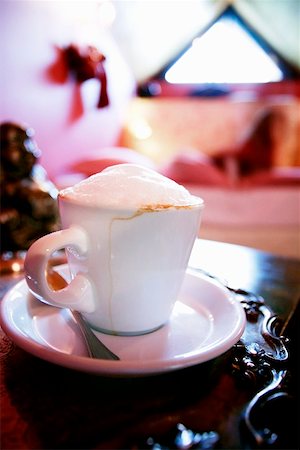 A cup of cappuccino with milk froth Stock Photo - Premium Royalty-Free, Code: 659-01856047