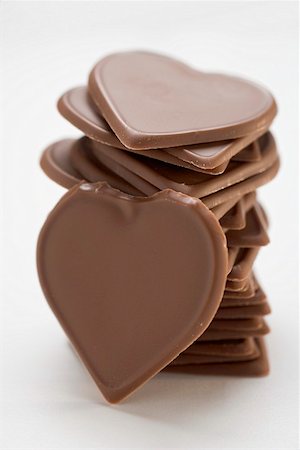 simsearch:659-06151276,k - Chocolate hearts, in a pile Stock Photo - Premium Royalty-Free, Code: 659-01864466