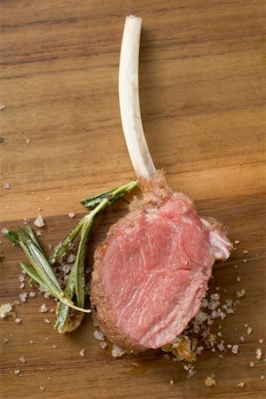 simsearch:659-08148038,k - Lamb chop with rosemary and salt Stock Photo - Premium Royalty-Free, Code: 659-01867436