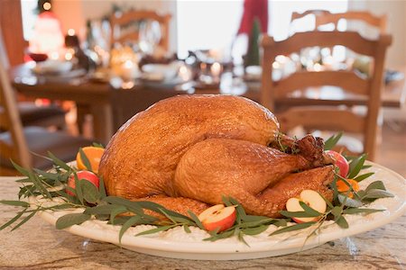 simsearch:659-01857024,k - Roast turkey with apples and herbs for Christmas Stock Photo - Premium Royalty-Free, Code: 659-02213986