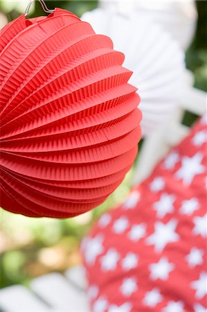 party decoration - Garden decorations for the 4th of July (USA) Stock Photo - Premium Royalty-Free, Code: 659-03524280