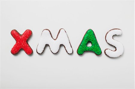 frosted - The word XMAS in iced chocolate letters Stock Photo - Premium Royalty-Free, Code: 659-03526497