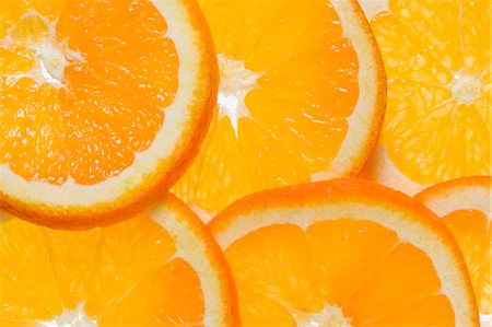 several - Orange slices (full-frame) Stock Photo - Premium Royalty-Free, Code: 659-03527690