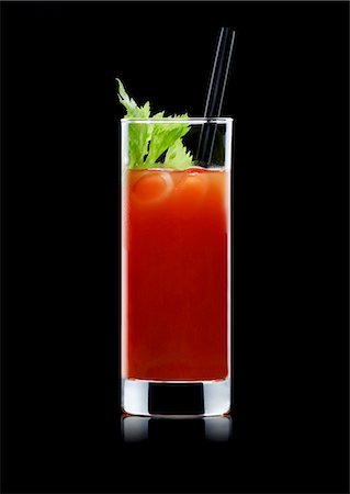 Bloody Mary with straw Stock Photo - Premium Royalty-Free, Code: 659-03523697