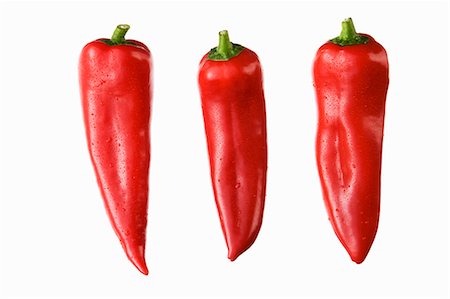 simsearch:659-07029044,k - Three red pointed peppers Stock Photo - Premium Royalty-Free, Code: 659-03534050