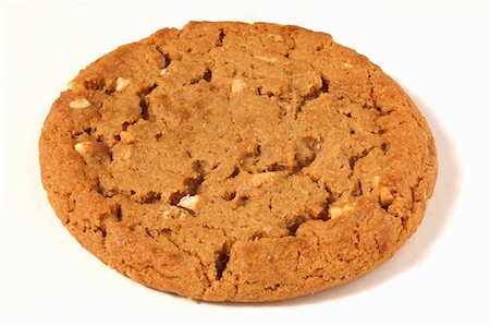 A Single Peanut Butter Cookie on White Stock Photo - Premium Royalty-Free, Code: 659-03530968