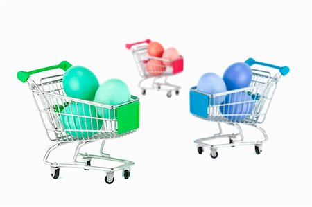 simsearch:659-03536847,k - Easter eggs in miniature shopping trolleys Foto de stock - Sin royalties Premium, Código: 659-03532801