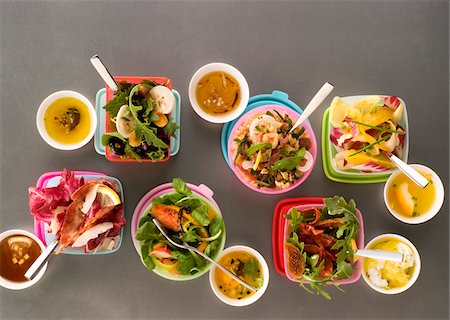 simsearch:652-03802277,k - Assorted salads Stock Photo - Premium Royalty-Free, Code: 652-05806884
