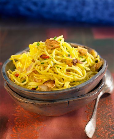 simsearch:652-05807406,k - Spaghettis with guindilla pepper and garlic Stock Photo - Premium Royalty-Free, Code: 652-05806921