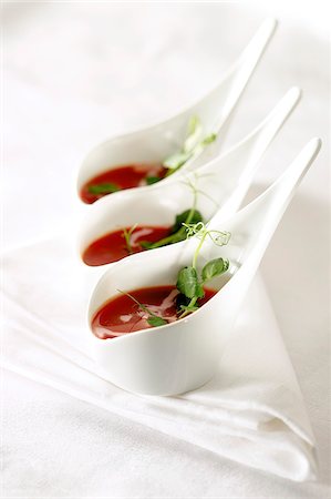 spoonful - Beetroot gaspacho Stock Photo - Premium Royalty-Free, Code: 652-05807076