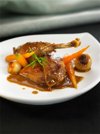 simsearch:652-05807406,k - Pheasant with cream of Brandy sauce,stewed carrots and onions Stock Photo - Premium Royalty-Free, Code: 652-05808097