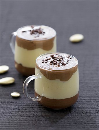 Two chocolate mousse Stock Photo - Premium Royalty-Free, Code: 652-05808918