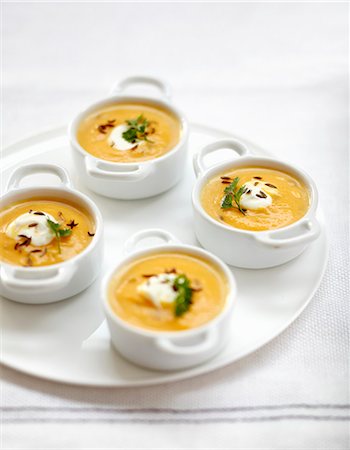 Cream of pumpkin soup with caraway Stock Photo - Premium Royalty-Free, Code: 652-07655814