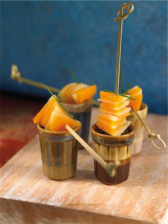 Pumpkin,potato and Idiazabal cheese appetizers Stock Photo - Premium Royalty-Free, Code: 652-03804207