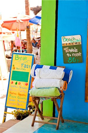 stools for cafe - Seaside caf exterior Stock Photo - Premium Royalty-Free, Code: 673-06964606