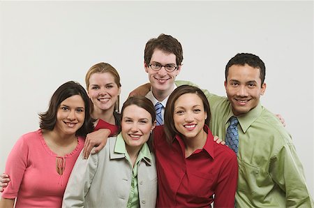 Portrait of six young business colleagues. Stock Photo - Premium Royalty-Free, Code: 673-02137697