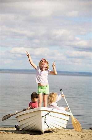 simsearch:673-02139140,k - Children playing in a rowboat on a beach Stock Photo - Premium Royalty-Free, Code: 673-02139152