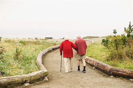 elder care - An elderly couple out for a walk Stock Photo - Premium Royalty-Free, Code: 673-02139169