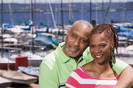 Portrait of couple at marina Stock Photo - Premium Royalty-Free, Code: 673-02139404