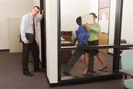 funny guy dancing - Businesspeople dancing in office Stock Photo - Premium Royalty-Free, Code: 673-02142281