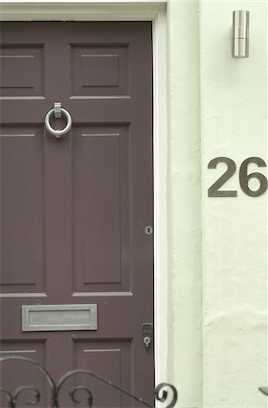 front door house - Closed front door Stock Photo - Premium Royalty-Free, Code: 689-05610417