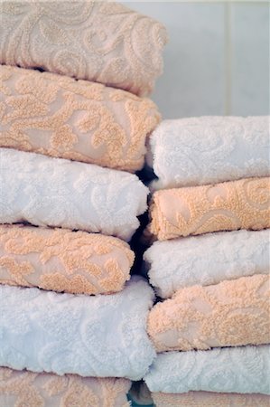forked - Piled up towels Stock Photo - Premium Royalty-Free, Code: 689-05612138