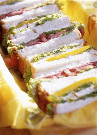 simsearch:689-05610657,k - Sandwiches with tomato and lettuce Stock Photo - Premium Royalty-Free, Code: 689-05612700