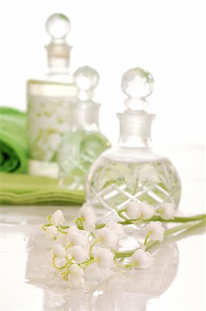 perfume not people - Flakon with lily of the valley fragrance Stock Photo - Premium Royalty-Free, Code: 689-03124683