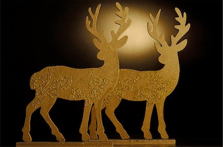 simsearch:628-02953843,k - Christmas decoration with reindeers Foto de stock - Sin royalties Premium, Código: 689-03733600