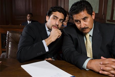 Two men sitting in court Stock Photo - Premium Royalty-Free, Code: 694-03330838