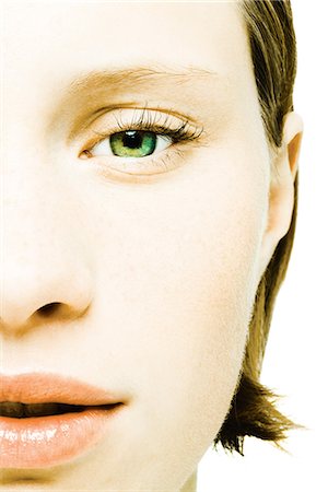 Teenage girl's face, extreme close-up Stock Photo - Premium Royalty-Free, Code: 695-05765699