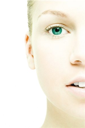 Young woman's face, extreme close-up Stock Photo - Premium Royalty-Free, Code: 695-05765725