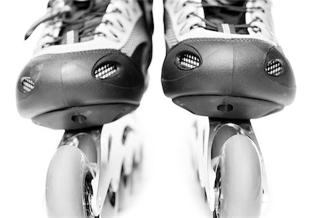 roller skate - In-line skate, close-up, b&w. Stock Photo - Premium Royalty-Free, Code: 695-05775328
